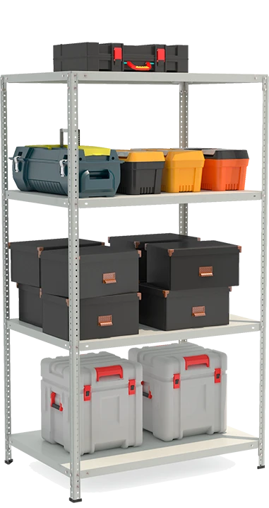 Metal shelf reinforced shelving unit model STF Shelf 1074-1.8