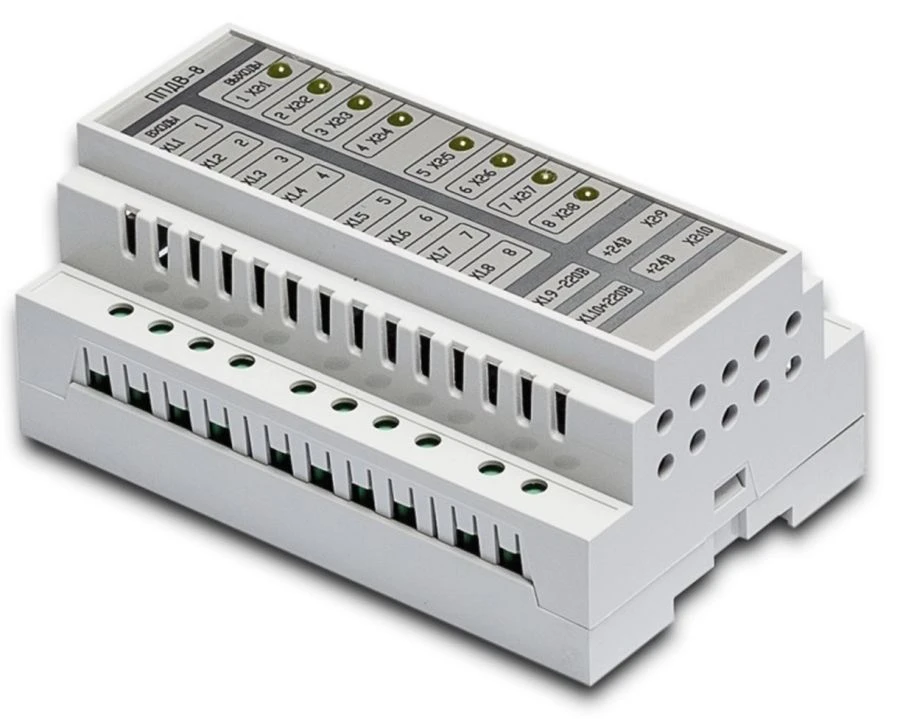 Interference tolerant discrete input converter for eight channels PPDV-8