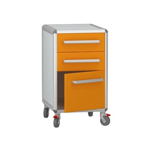 Rolling medical cabinet according to TU 32.50.30-008-69573749-2021, article number DM-2-107-03.K2.F2.F2.