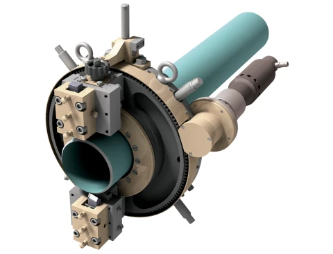 Specialised portable machine for machining pipe ends for welding (chamfering machine) GAKS-L-50/160