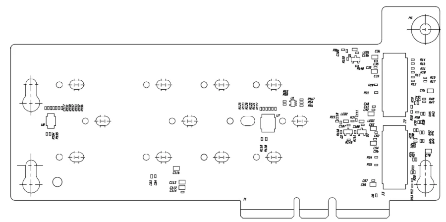 ETDR.468353.002 M.2 MEZUNI Drive Backplane Board