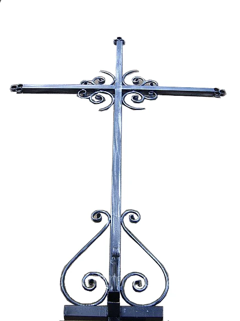 Services for the production of metal products grave cross
