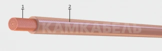 Flexible power wires with copper conductors with rubber insulation made of organosilicon rubber for nominal alternating voltages