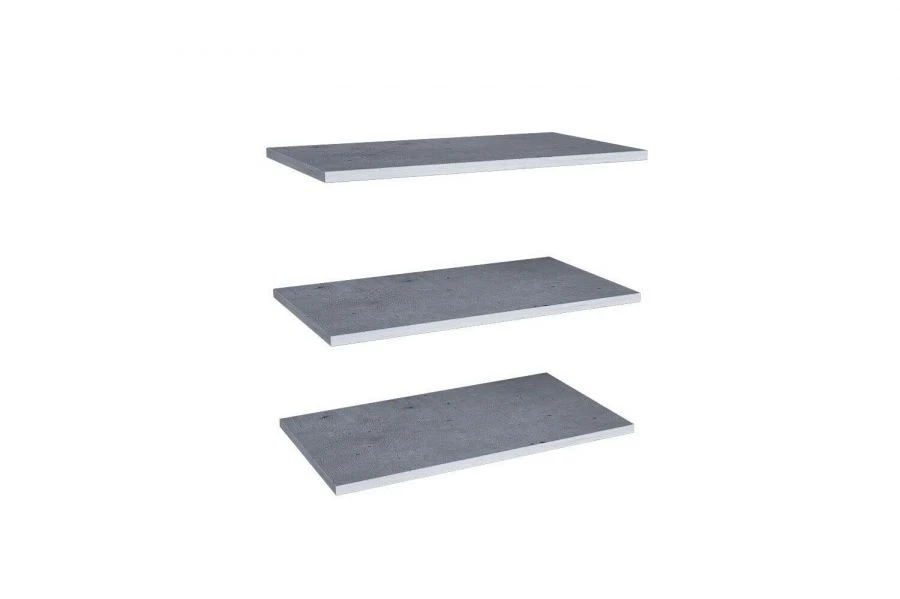 Fiji LD.659410.000 Single-leaf cupboard shelf set (3 pcs) (Metropolitan Grey )