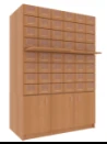 Catalogue cabinet, 2-module, 48 drawers (6x8) 1012x520x1600/1054 mm, on drawer unit