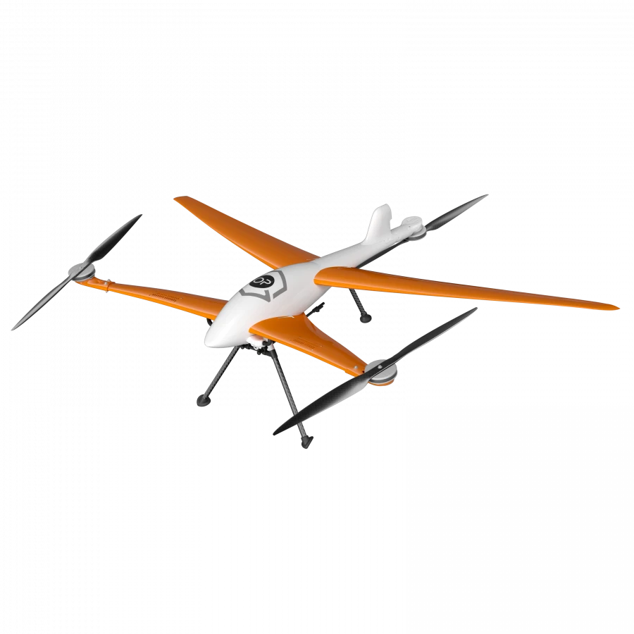 Unmanned aerial system with Optiplane S2+ unmanned aerial vehicle