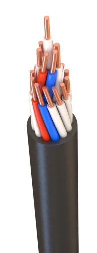 Control cable with copper conductors and PVC plasticate insulation for rated alternating voltage up to 660 V of frequency up to