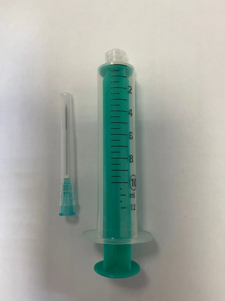 Injection syringe for single use sterile double-detailed 10ml. "Luer-Lok" with or without needle.