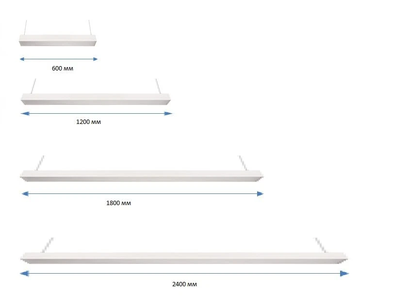LED luminaires LINELUX.P series, 30-80 Watt output