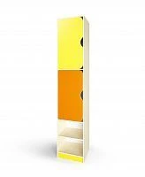 Double-drawer 2-piece wardrobe with shoe rack