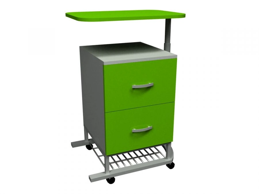 Bedside cabinet with swivelling table top medical TMK-05