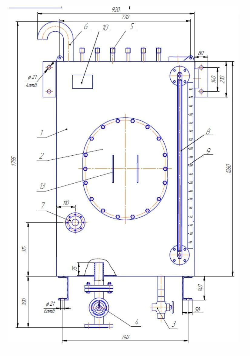 Expansion tank of diesel generator cooling system 500 litres
