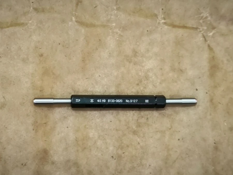 Smooth double-sided plug calipers with inserts with diameter from 1 to 6 mm