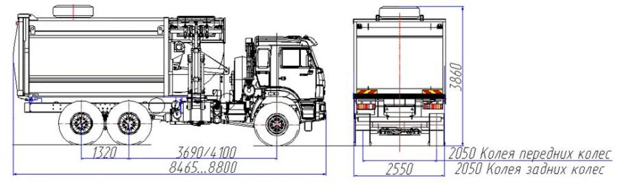 Side-loading rubbish truck model MK-4554-19