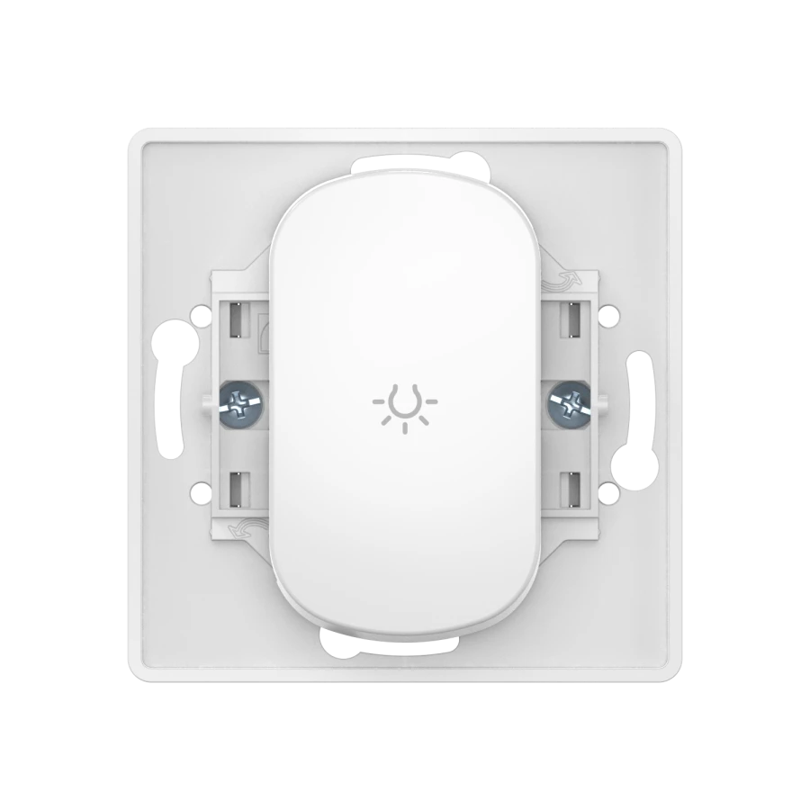 CADUCEUS ALING EON Flush-mounted push-button switch narrow key light 10AX, 250V~, white, art. no. E609U.0 (mechanism)