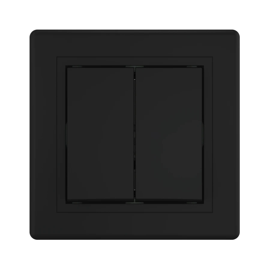 CADUCEUS ALING PRESTIGE Flush-mounted two-way switch 10AX, 250V~, black (soft touch), article no. 6072.E1E
