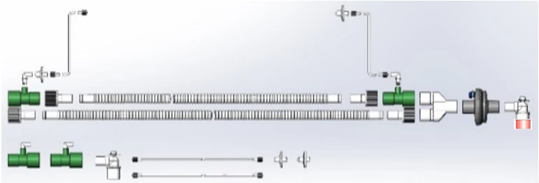 Respiratory devices for joint use with anaesthetic and resuscitation equipment, version: p