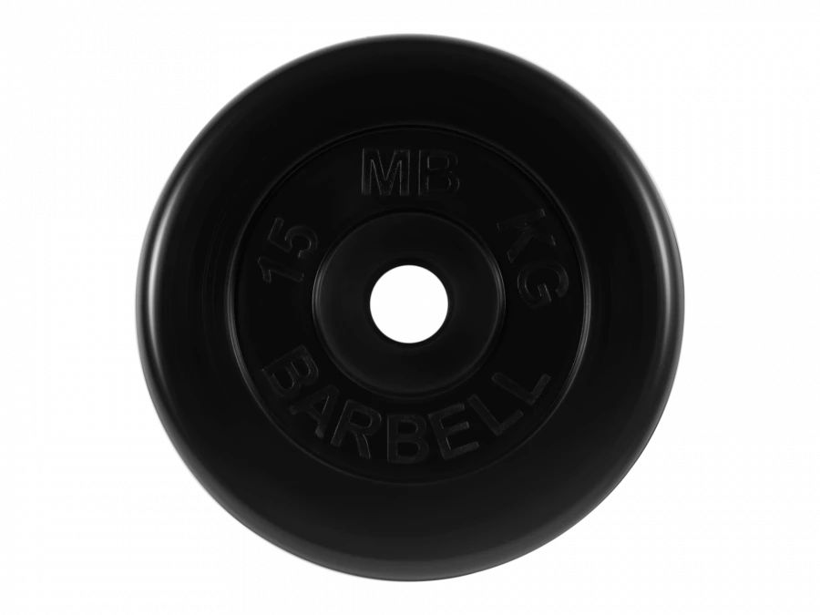 MB-PltB51-15 Rubber disc "Standard", black, 51 mm, 15 kg