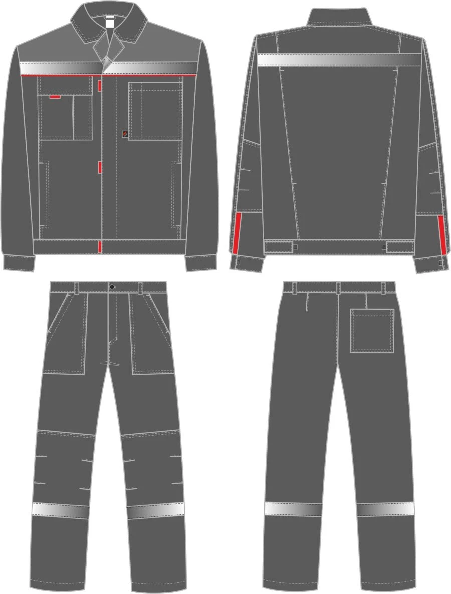 Costume Favorite-1 Premium POP trousers, t.grey/grey/red , Art. 87491539.