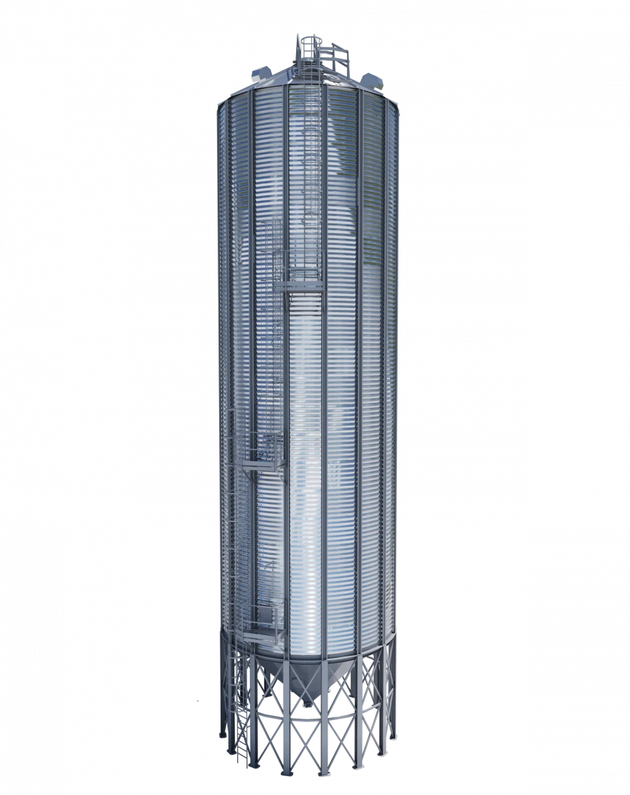 Metal silo with cone bottom SK946-1-9,55/12 (clearance 1230mm)