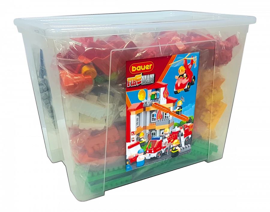 Constructor Bauer "Firemen" (70 l container, 8 instructions, thematic stickers)