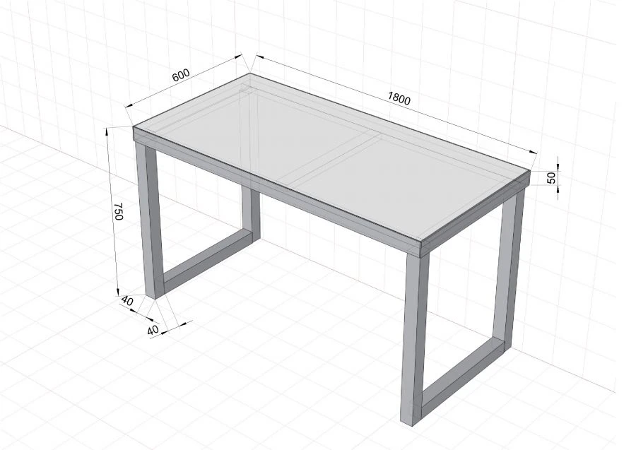 Double-seat pupil's table Article No. SOSH-18-6
