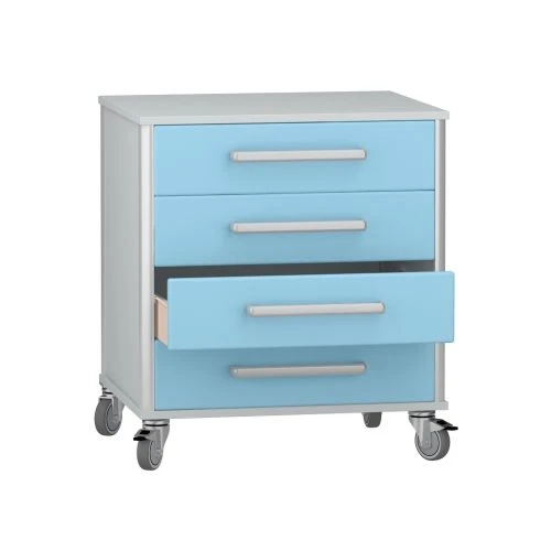 Rolling medical cabinet according to TU 32.50.30-008-69573749-2021, article number DM-3-107-08.K2.F3