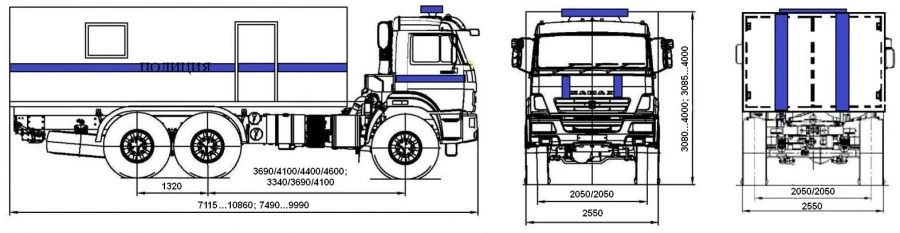 Special purpose vehicles, other type 1714 mod: 1714-0000010-KL1 on the basis of chassis and vehicles KAMAZ mod. 43118-50, 43118-