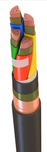 Fire-resistant power cable with copper conductors, with cross-linked polyethylene insulation for rated voltage of 1 kV PvPGEng(A