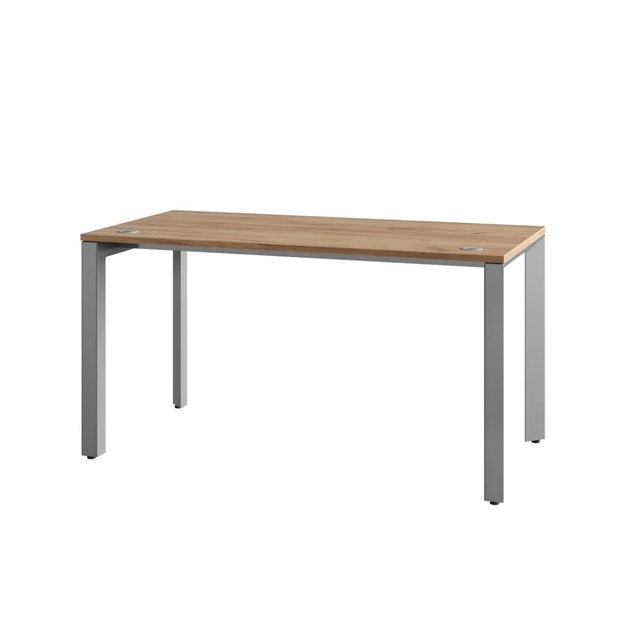 Straight table on metal frame