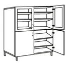 Cabinet for laboratory glassware SHK-5
