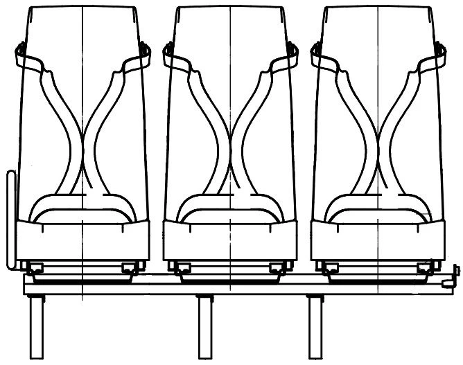 322121-6850011 Seat for three seats