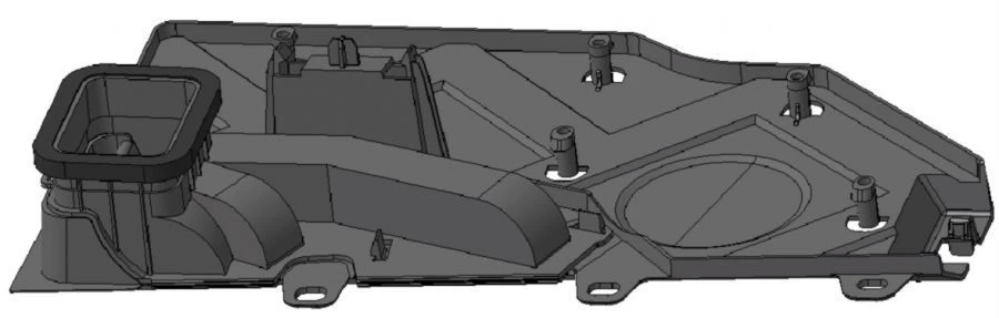 Lower passenger side trim assembly 9680933881