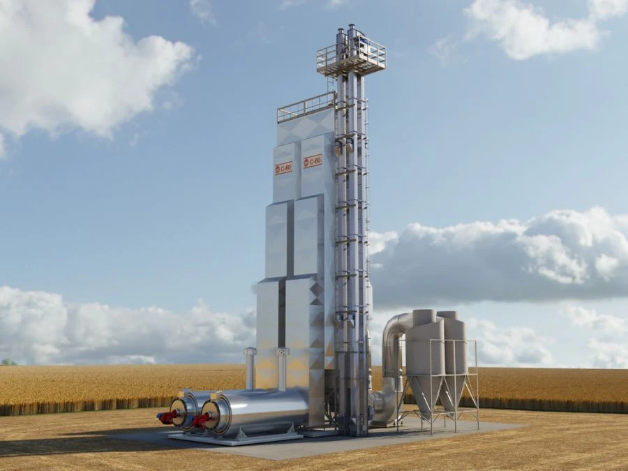 Modular shaft grain dryer type "C" C-60 "Standard" (indirect heating, combined)