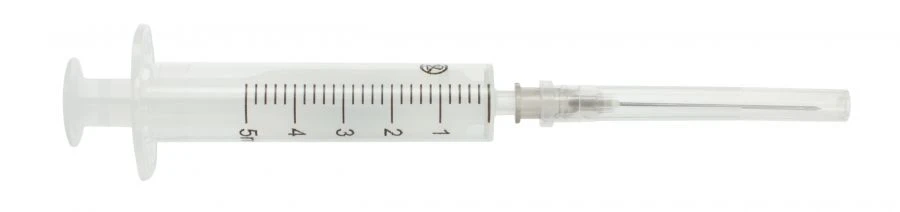 Injection syringe for single use sterile two-detailed 5A "Luer" complete with injection needle 0,7 x 40 mm