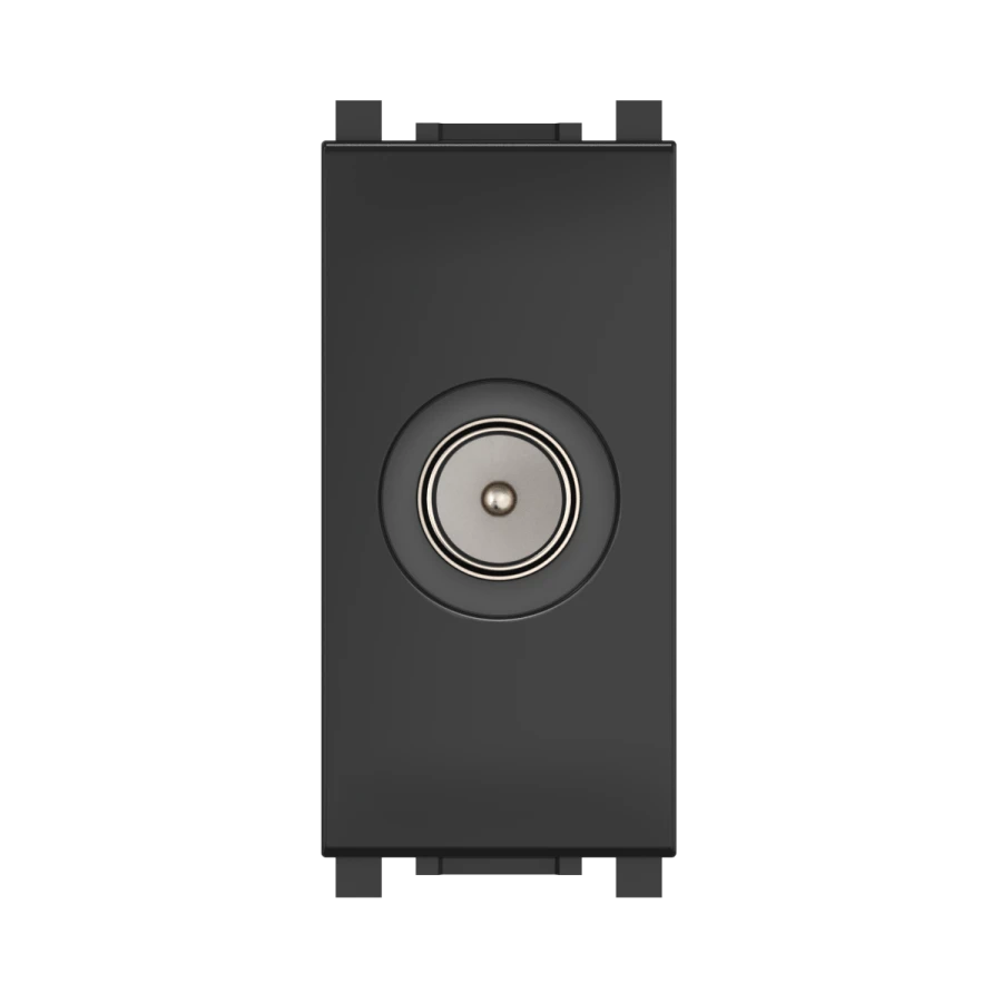 CADUCEUS ALING Experience flush-mounted antenna TV outlet, M/F, 1M, black (soft touch), art. no. 74263.S. 74263.?1