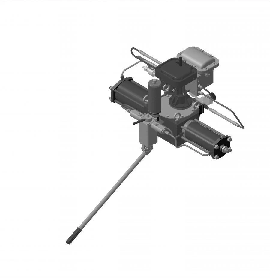 Pneumohydraulic actuator of PGP type