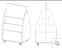 Mobile 2-sided exhibition rack