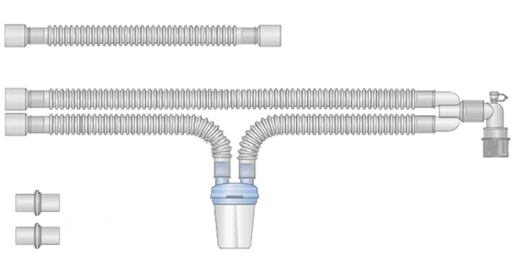 Respiratory devices for joint use with anaesthetic and resuscitation equipment, version: p