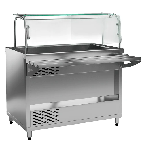 Refrigerated display counter PVCE11B (open, with refrigerated bath)