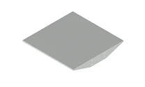 Double-sided cover MACU K2 000, with overall dimensions from 600 mm to 1800 mm, metal thickness 1.5 mm, hot-dip galvanised steel