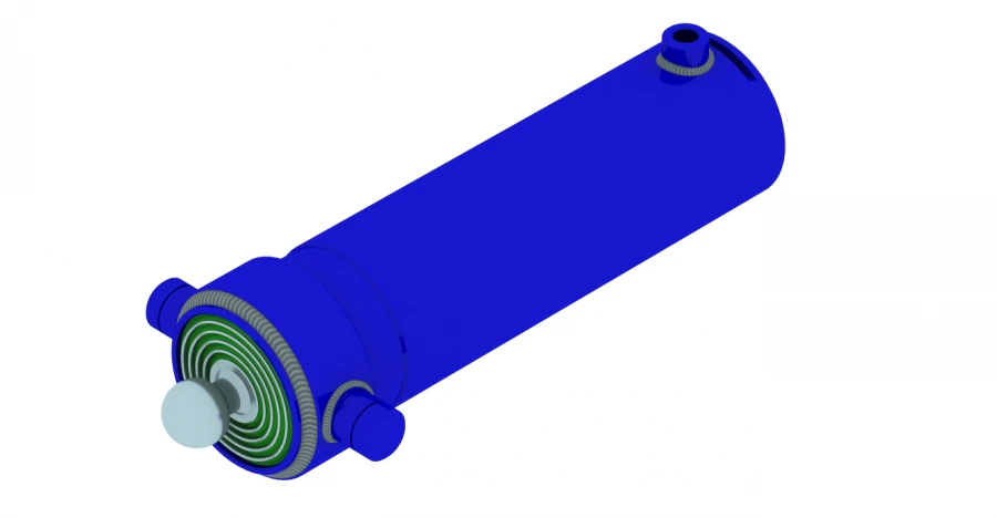 Hydraulic cylinder 1258.00.00.00.00 ((115x100x85x70)x55-1925, mm), 16MPa
