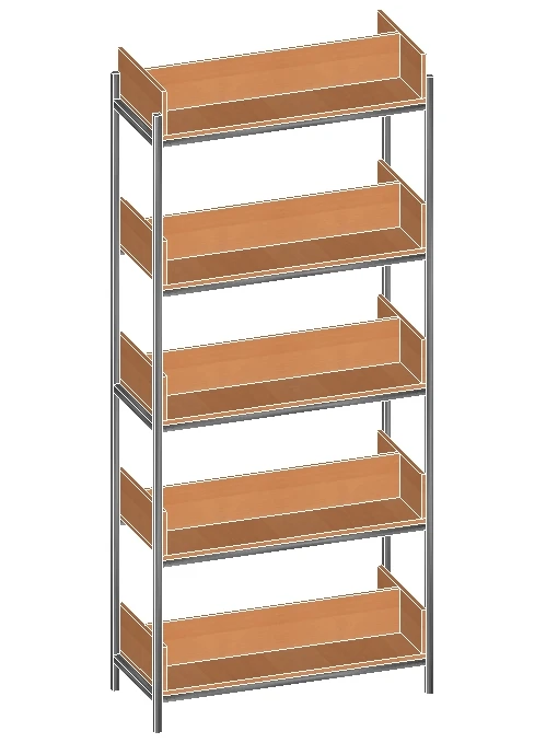 Shelving unit on metal frame art.U.01.08