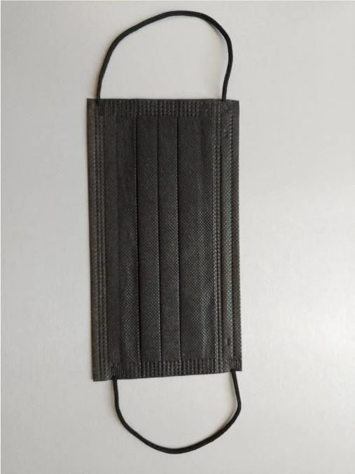 Medical mask three-layer nonwoven, disposable, spunbond/spunbond/SMC with earflaps, size 175 mm x 9