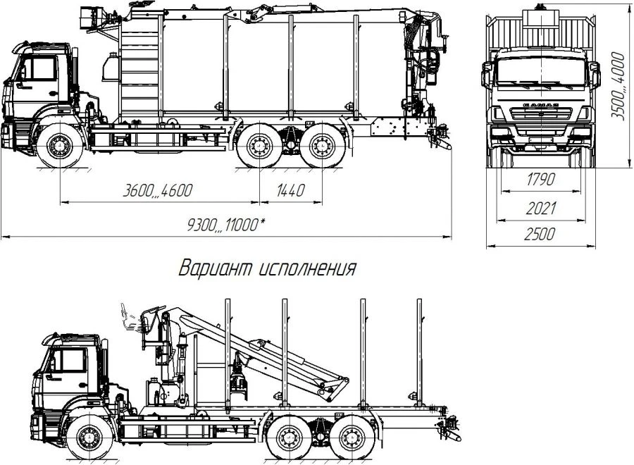 Sorting truck with GM/CMU (logging truck with GM/CMU) 5908GA