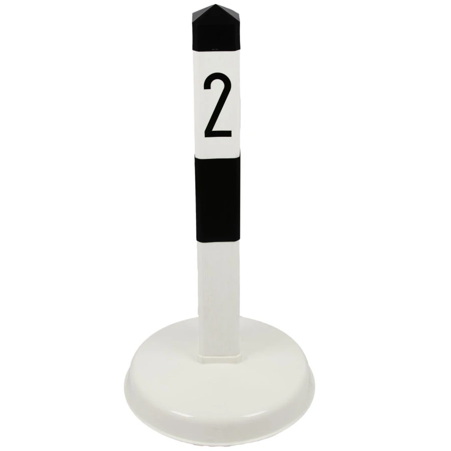 Receptacle for picket, limit, kilometre poles