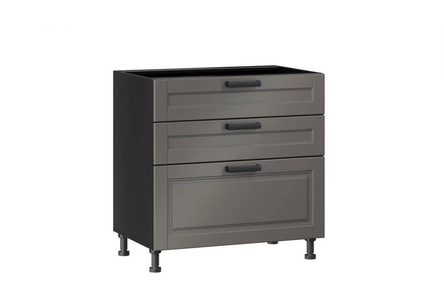 Mocha LD.274160.000 Front set for kitchen cabinet 800 with 3 drawers (4) (Sandown )