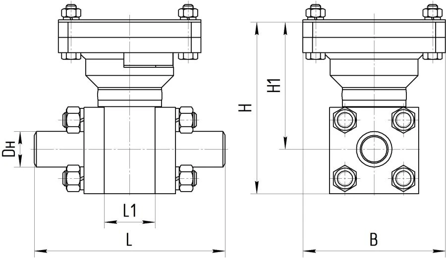 Ball shut-off valve ATEK.491811.112