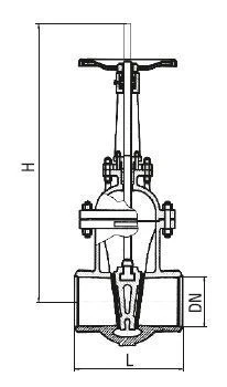 Welded wedge gate valve ZS DN 50-1500 PN 0,1-6,3 MPa