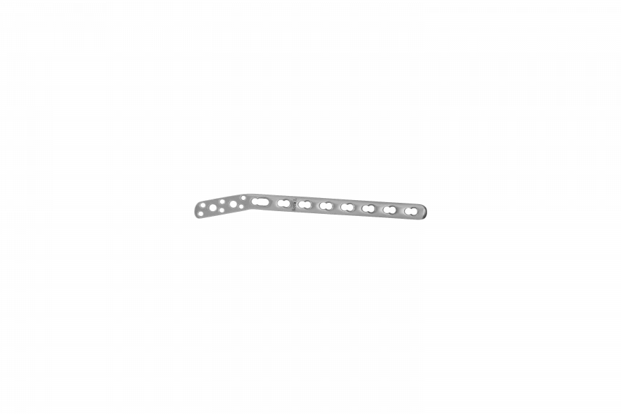 Distal lateral plate for fibula with angular stability right/left (for 2.5/3.5 mm screws)